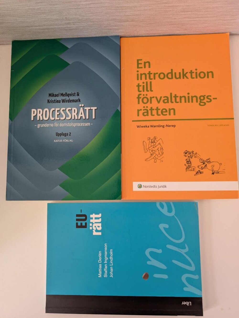 Set of 3 Law Books in Swedish - Juridik - EU - Lagar - Svenska Scandinavian Law